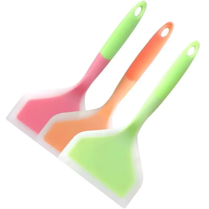 Silicone Spatula Cooking Utensils Beef Meat Egg Kitchen Scraper Wide Pizza Cooking Tools Shovel Non-stick Spatula Kitchenware