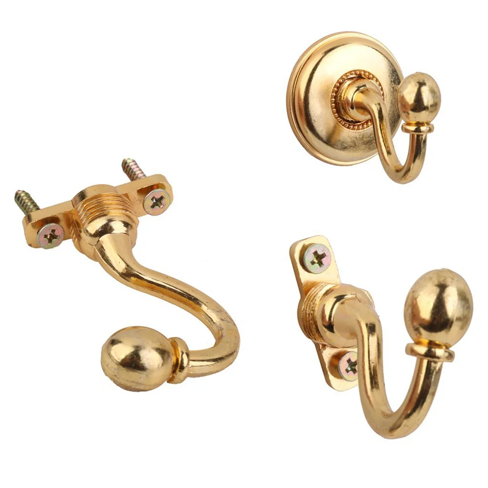 Curtain Tiebacks 2Pcs Vintage Alloy Pommel Wall Mounted Tassel Holder