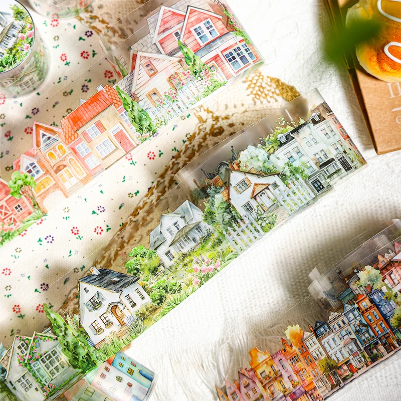 PET Tapes for Scrapbooking and Journaling - Dream Town House Design, 45mm x 2m