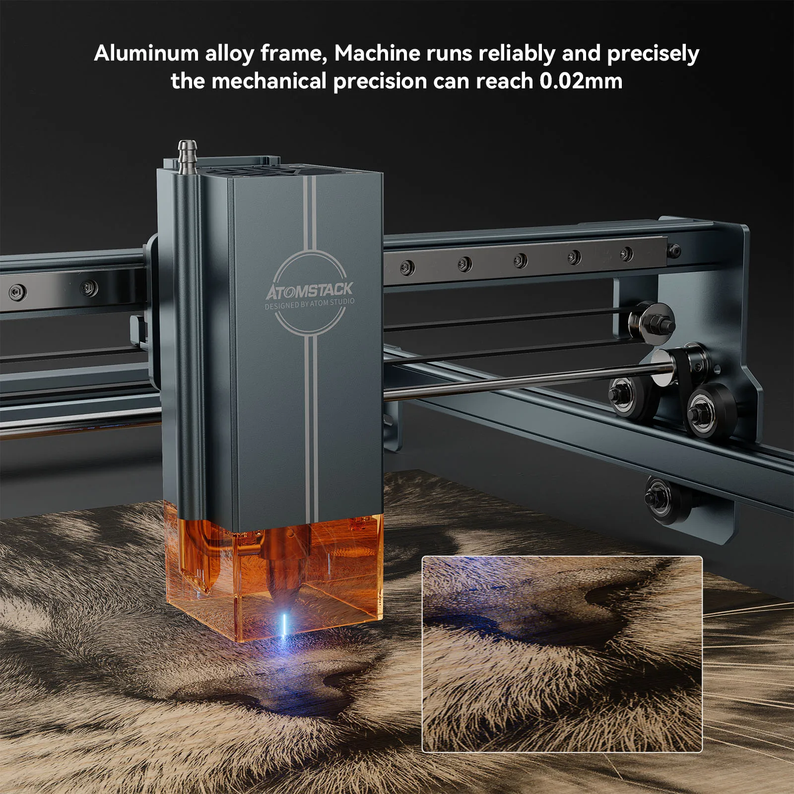 ATOMSTACK A20 Pro V2 Lasergraviergerät 20W Lasergravurmaschine 400*365mm Gravurfläche Laserschneider Hohe Präzision für Holz Metall – Detail 16