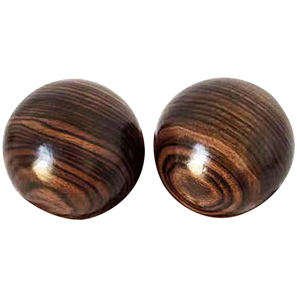 

2Pcs Small Wood Balls Adults Massage Balls for Elderly Hand Massaging Balls Wood Handballs Palm Balls