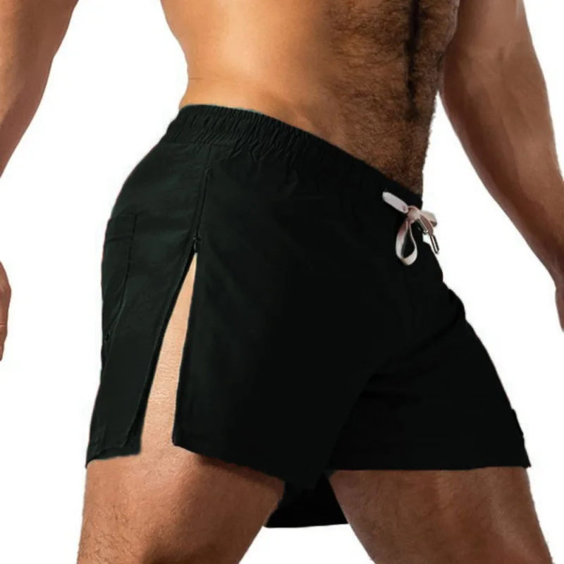 NEW summer Sports Shorts Men Sweatshorts Quick Dry woven Beach Jogging Fitness shorts Training side Zipper casual men Shorts 6
