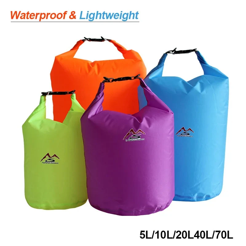 Waterproof Dry Bag 5L 10L 20L 40L 70L High Capacity For Boating Fishing Rafting Trekking Swimming waterproof dry bag