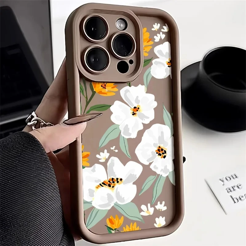 Flower Phone Case for Xiaomi Redmi Note 11 10 12 13 Pro Plus 5G 12S 10S 11S Redmi 10C 12C 13C 4G Oft Silicone Shockproof Cover