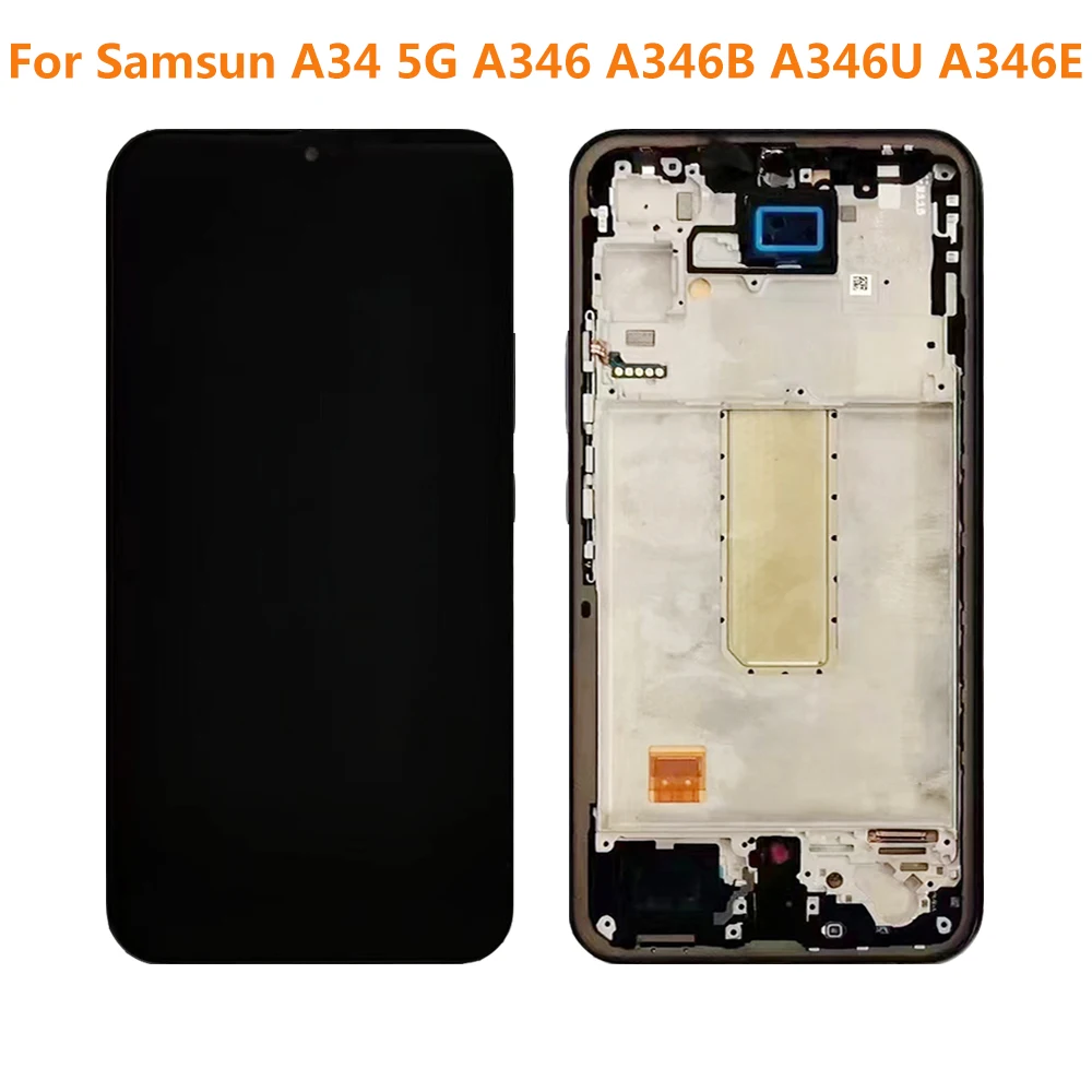 

Display OLED For Samsung A34 LCD A34 5G A346 A346B A346U A346E SM-A346B/DS Display Touch Screen Digitizer Assembly Repair Parts