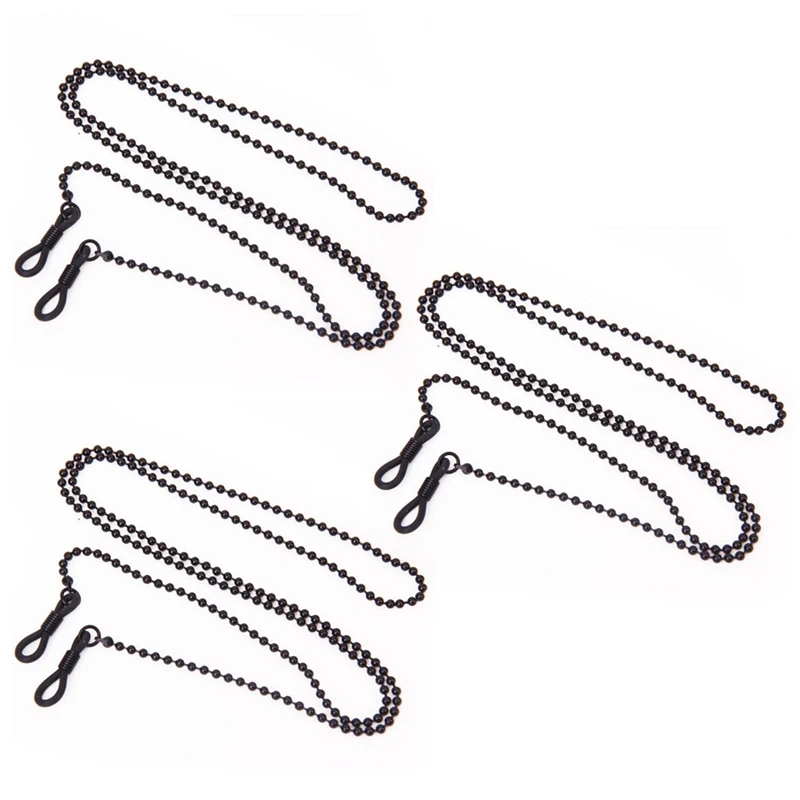 

3X Decorative Copper Glasses Chain -Black