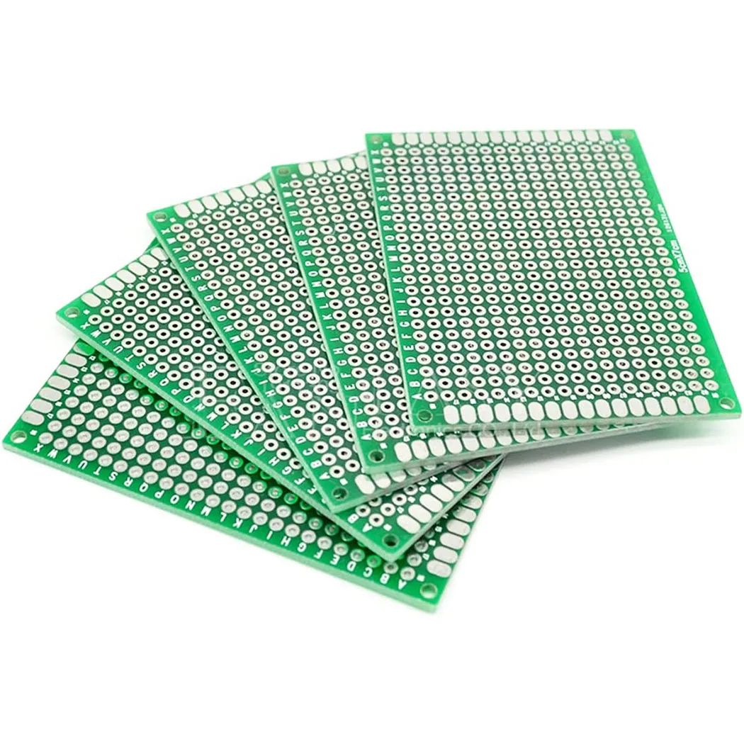 5/10PCS 5X7CM PCB Prototype Board,Double Sided PCB Proto Board for DIY Solder Breadboard,5X7cm(1.97" X 2.76") Universal Printed 1