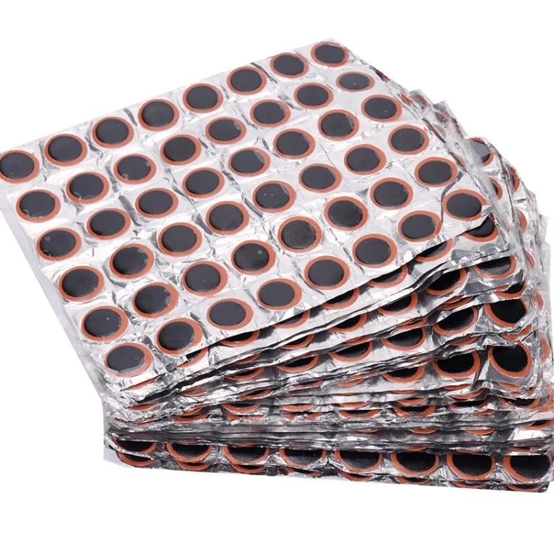 48pcs Rubber Puncture Patches Bicycle Tire Tyre Tube Repair Cycle Patch Kit No Glue Bicycle Inner Tube Puncture Repair Tools