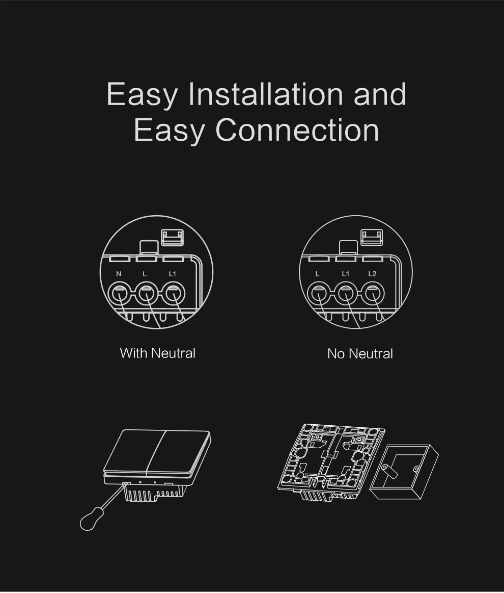 Wall Switch D1 ZigBee Smart Wireless Switch Key Light Remote Control Fire Wire W