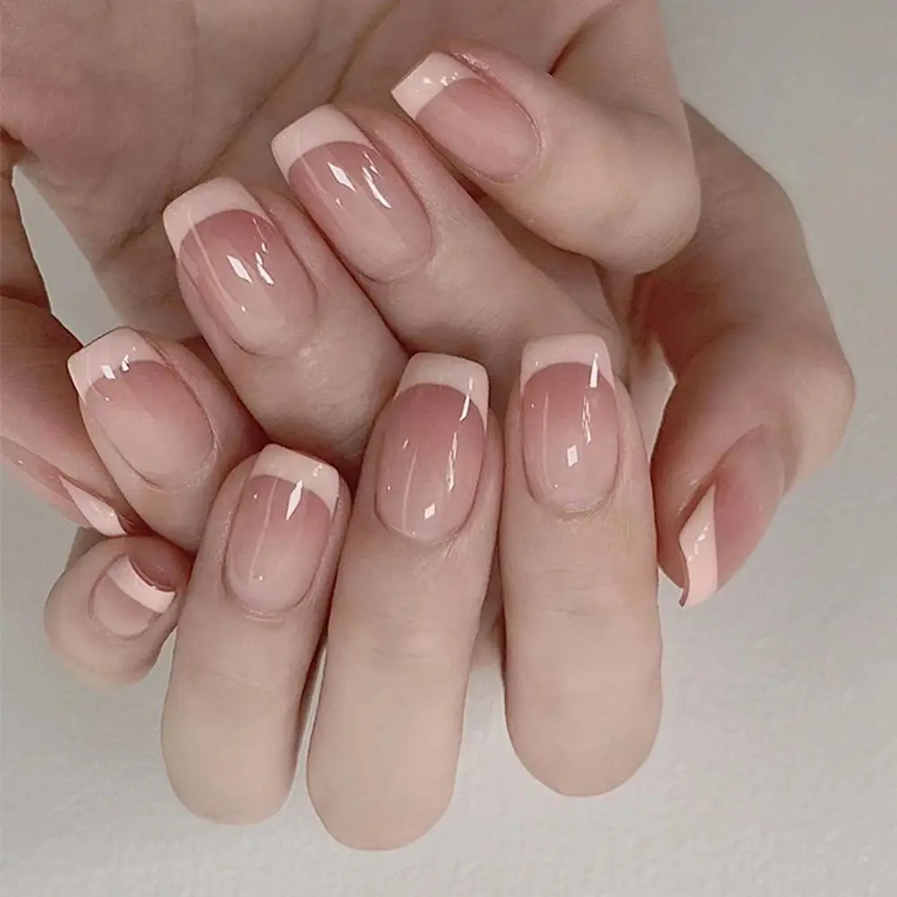 Fake Nails False Nails Nail Tips False Nail Tips 24Pcs/Box Short Square Head Wearing False Nails Art Clouds Stars Pattern Fake Nails Full Cover Press on Nail Tips Manicure Tools
