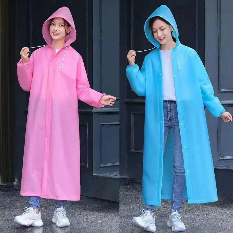 Waterproof Raincoat 1pcs Rain Poncho EVA Fashion Raincoat Waterproof Lightweight Clothing Adult Camping Reusable Poncho Rainwear