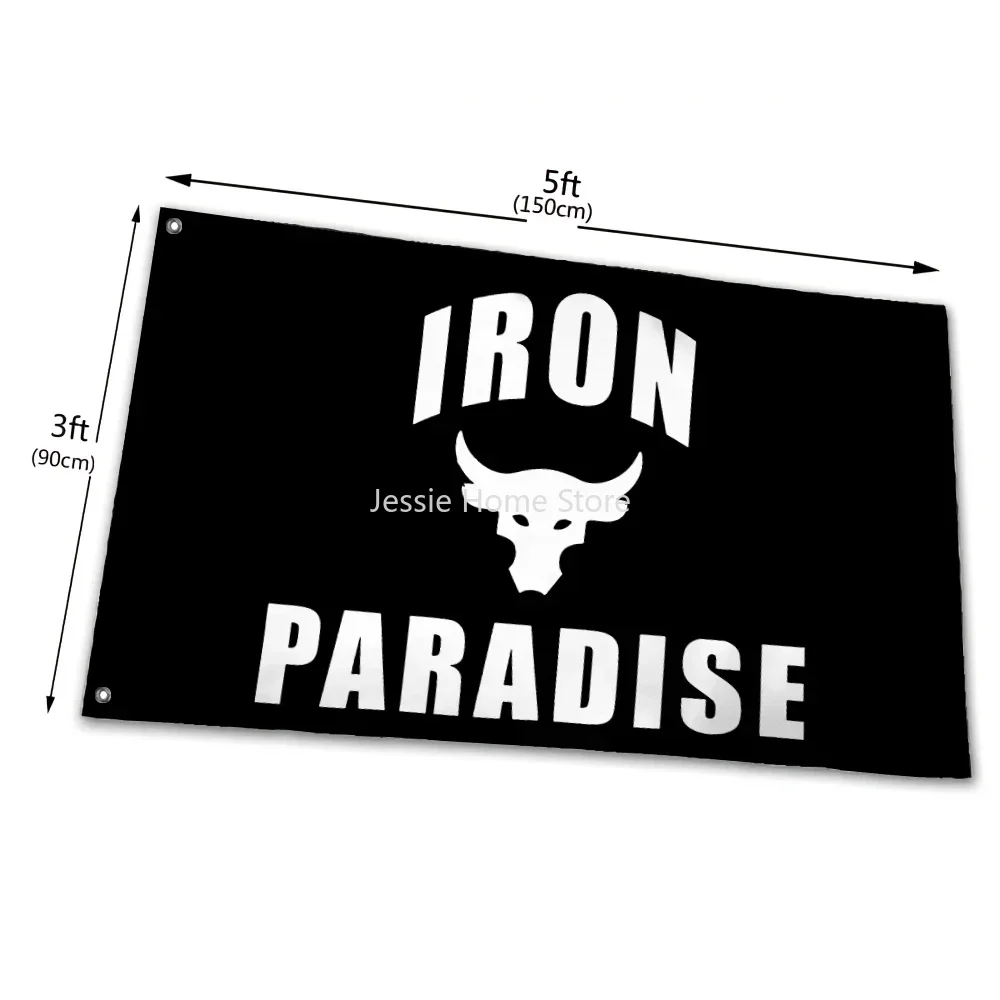 

IRON PARADISE Flags Fitness GYM Banner Flag Size Pattern Custom