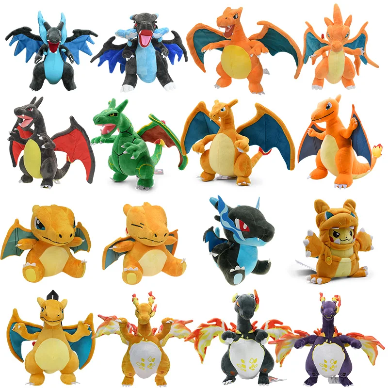 18 Style Shiny Gigantamax Charizard Plush Toys Pokemon Mega Charizard Soft Anime Doll Gift