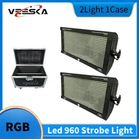 2Pcs/Lot 960 PCS LED 8 Segments RGB Strobe Light Voice Led Disco Full Color Flash Party Wedding Concert Flightcase 1
