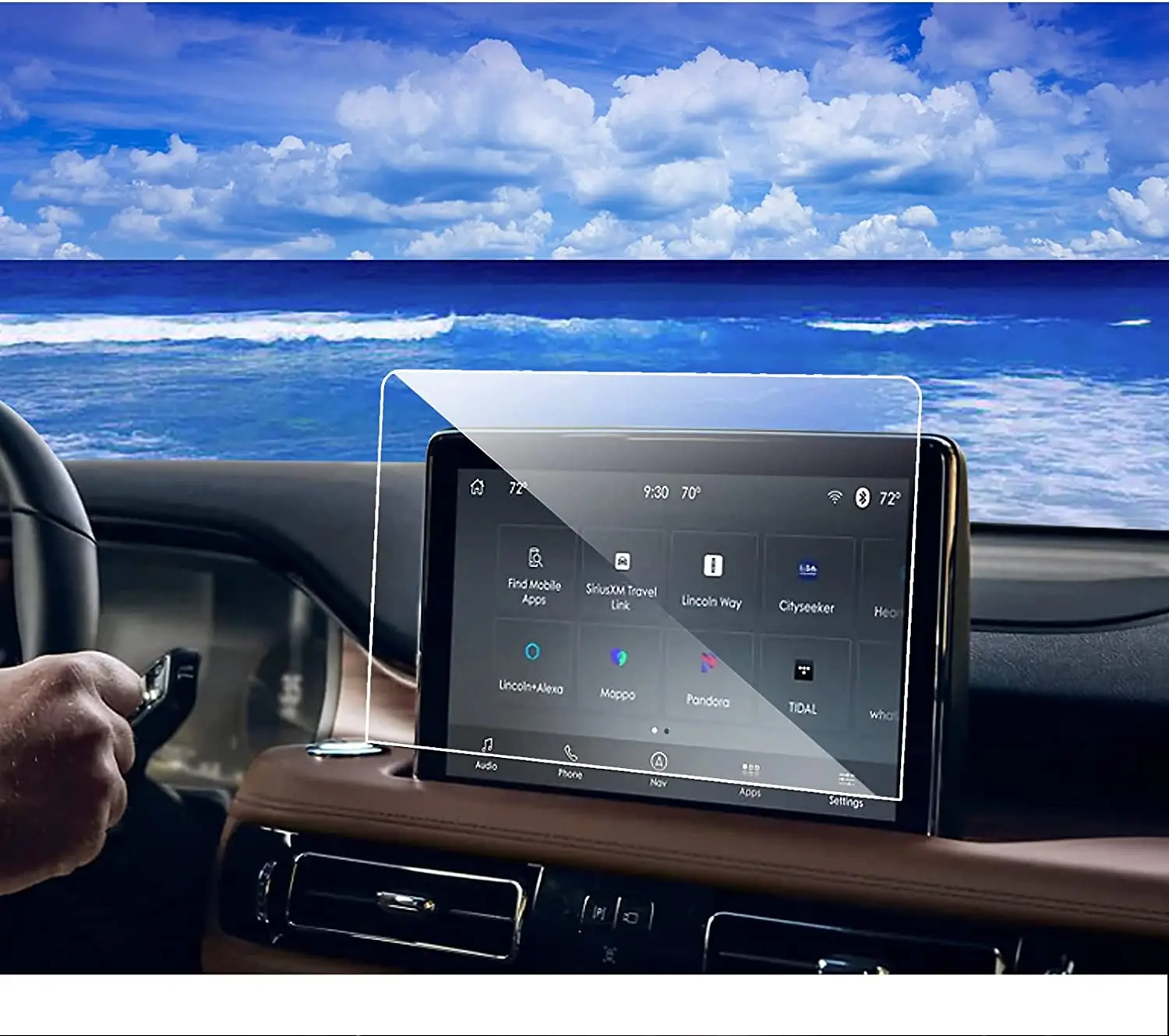 

Защитная пленка для экрана из закаленного стекла для Lincoln Aviator 2020 2021 2022 2023 10,1 дюйма, аксессуары для GPS-навигации автомобиля