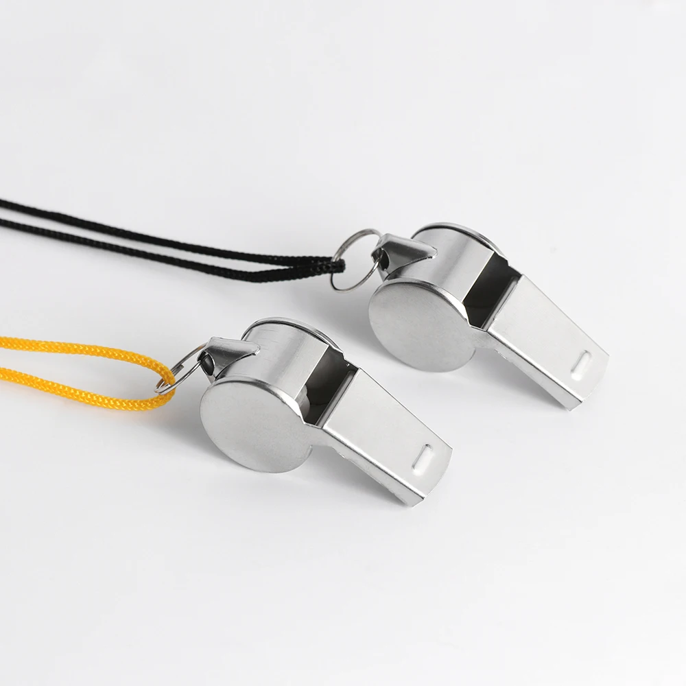 Sport Whistle Sports Whistle Soccer Whistle Metal Whistle Stainless Steel Whistle With Rope Referee Sport Rugby Party Training School Soccer Football Basketball Cheerleader Metal Whistle
