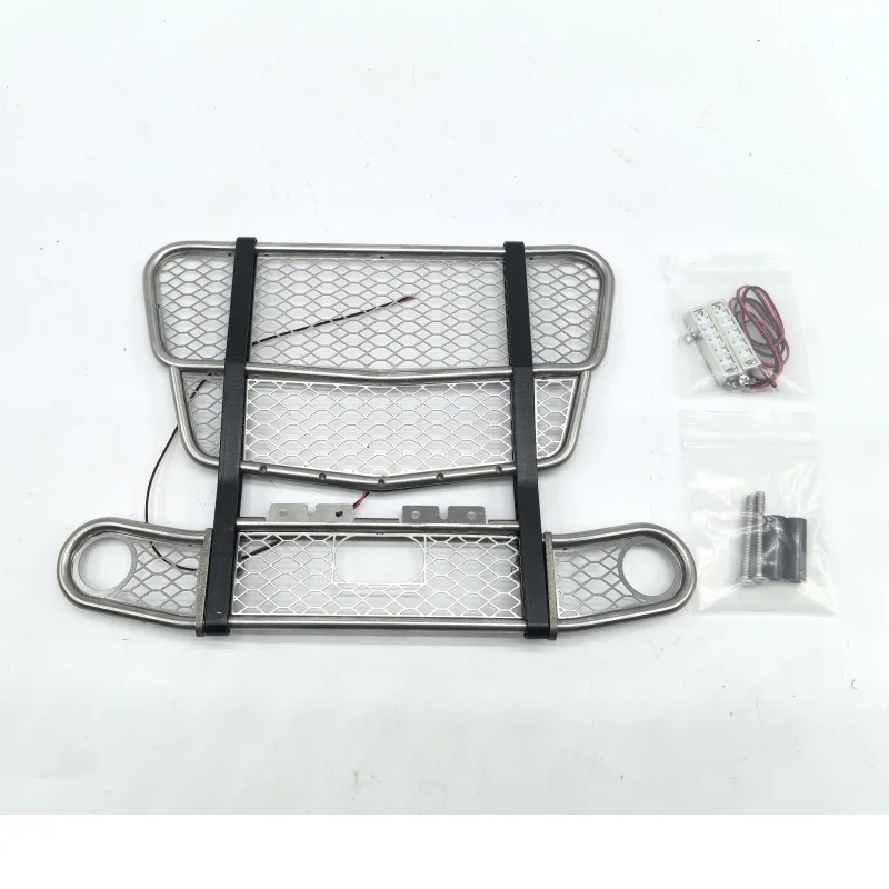 Collision Barrier Cattle Fence Lamp for Tamiya 1/14 RC Truck Benz Actros 56348 3363 1851 56335 Tractor LED Front Light Parts 6