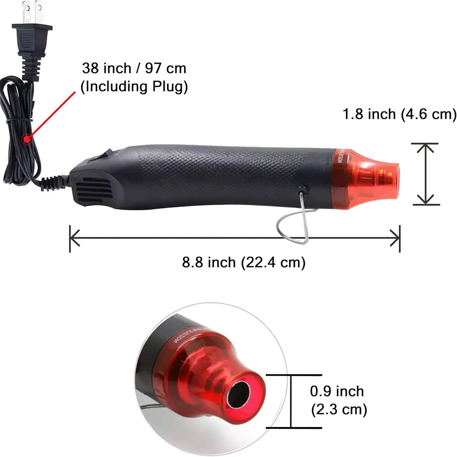 Mini Heat Gun for Epoxy Resin 300W Portable Soldering Temperature Blower Gun DIY Crafts Electric Power Hot Dryer Shrink Heat