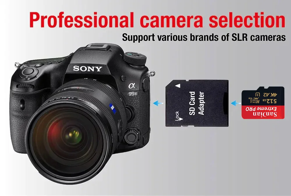 Micro SD Card Origina 128GB 256GB Class 10 High Speed Memory Card U3 4K 512GB TF Flash 1TB for Smartphone Camera Drone