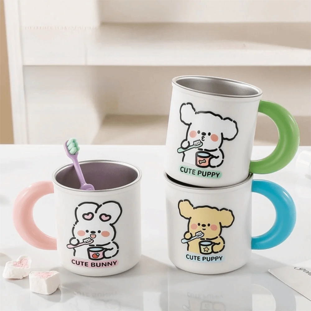 Bicchiere da bagno per bambini in acciaio inox con manico_voghion.com