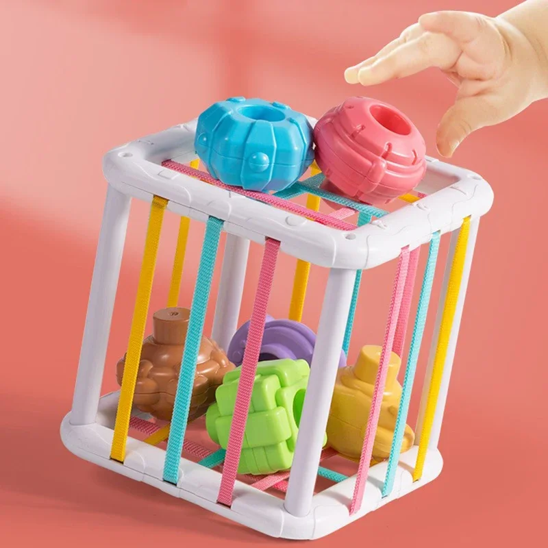 Baby Toy Sorting Game Motor Skills Training Educational Fun Baby Shape Sorter Cube for Kids Hand Eye Coordination Puzzle Toy