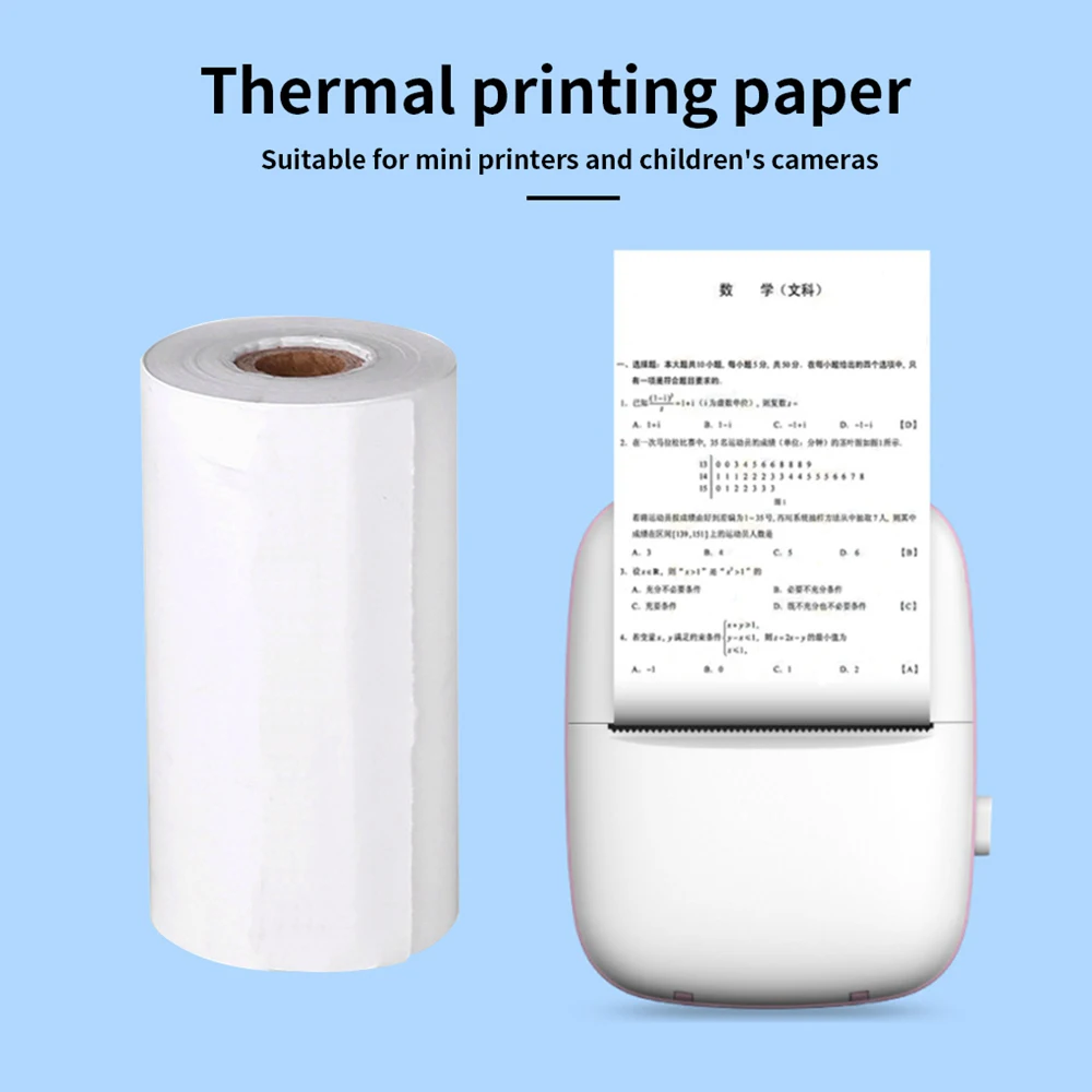15Rolls 57x25 MM White Thermal Paper for Mini Printers Children Camera Label Sticker Paper Instant Print Kids Camera Photo Instant Camera Refill Paper Thermal Sticker Paper Instant Camera Paper