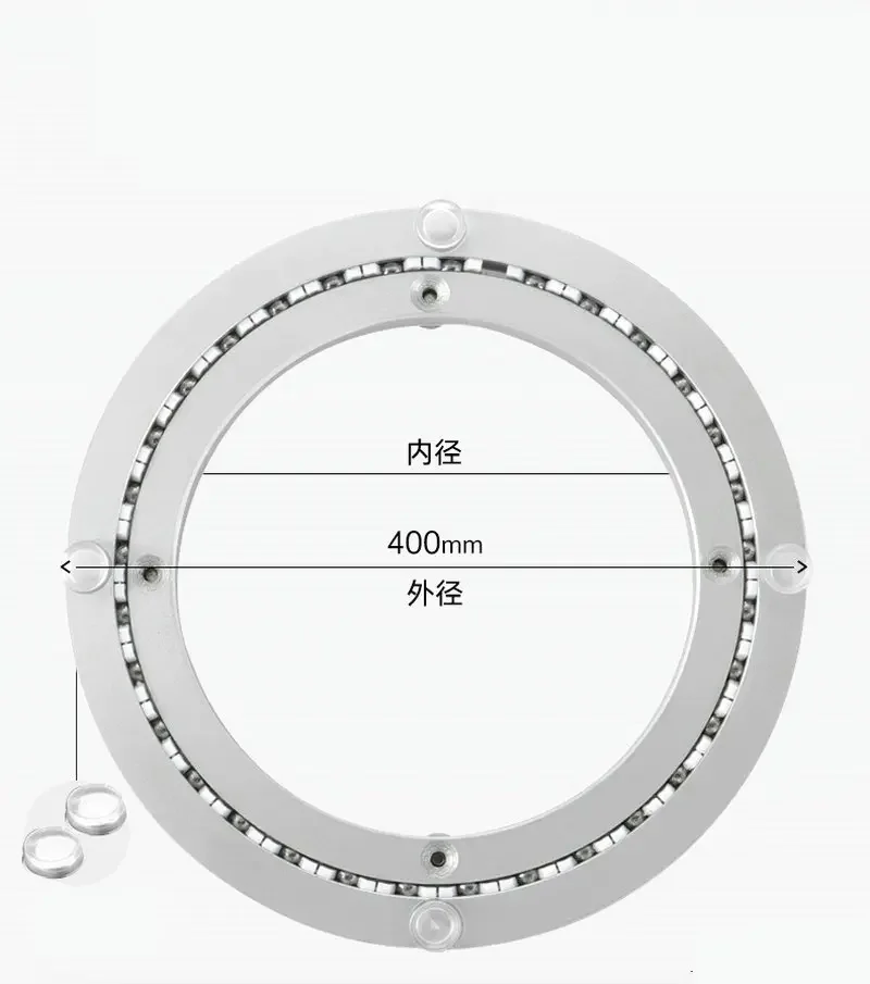Description Picture 2 of itemMute Strap Lazy Susan Turntable Bearings Low Noise Aluminum Rotating Ring Smooth Swivel Plate for Dinning Table