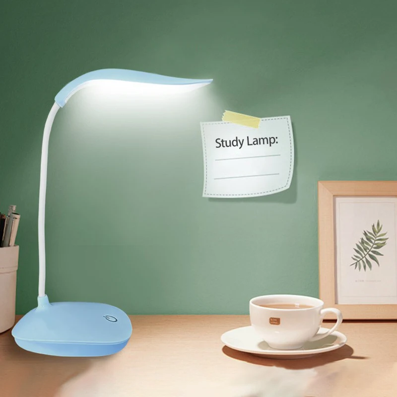 Lampada da tavolo da lettura a LED lampada da scrivania portatile lampada da tavolo con ricarica USB dimmerazione tattile impara la protezione degli occhi illuminazione per ufficio della stanza della luce