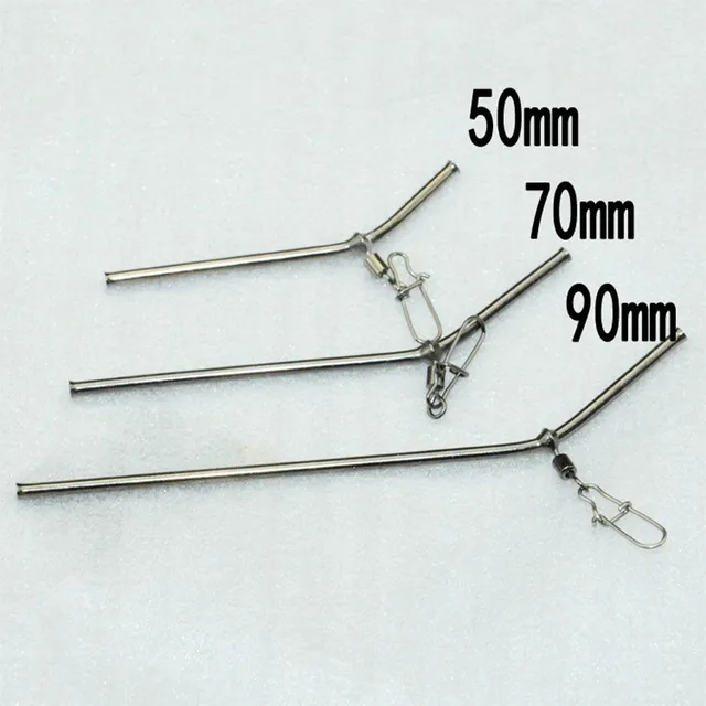 5PCS 50mm/70mm/90mm Small Style Brass Tube Fishing Tackle Anti Tangle Booms Fishing Balance Connector Carp Fish Accessories 5