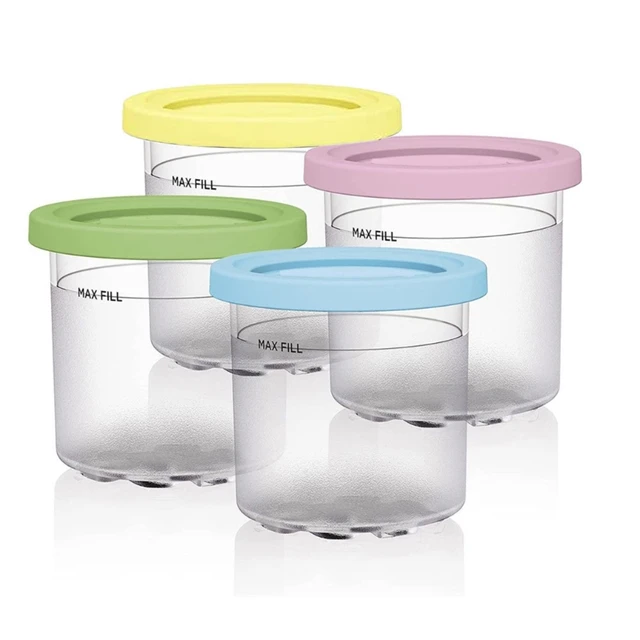 4PCS Ice Cream Pints with Lids for Ninja NC299AMZ & NC300S Series Creami Ice  Cream Makers for Ninja XSKPLID2CD-A - AliExpress