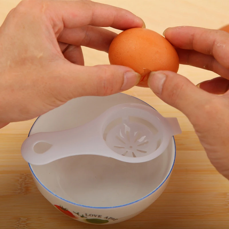 Egg Separator Gadget Egg Yolk White Separator Holder Sieve Funny Divider Kitchen  Tools Plastic Egg Yolk Separator Kitchen Tools - AliExpress