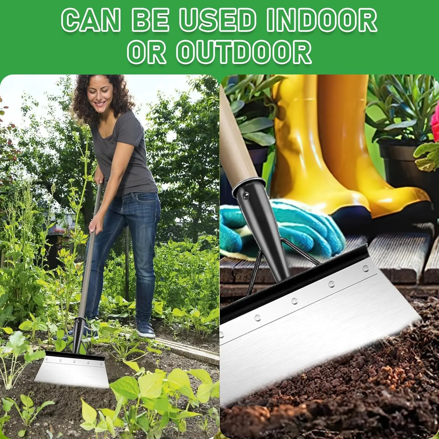 Garden Shovel Multifunctional Garden Spade 20CM NO HANDLE Manganese Steel Cleaning Shovel Weed Removal Shovel Patio Scraper Tool 5