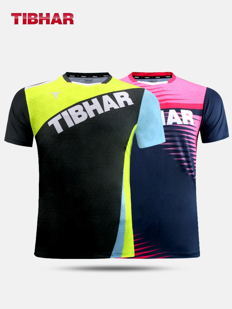 Sport T Shirt Tibhar 02301 Men Women Table Tennis T-shirt Short Sleeve Shirts Clothes Sportswear Top Ping Pong T Shirt badminton table tennis clothes set