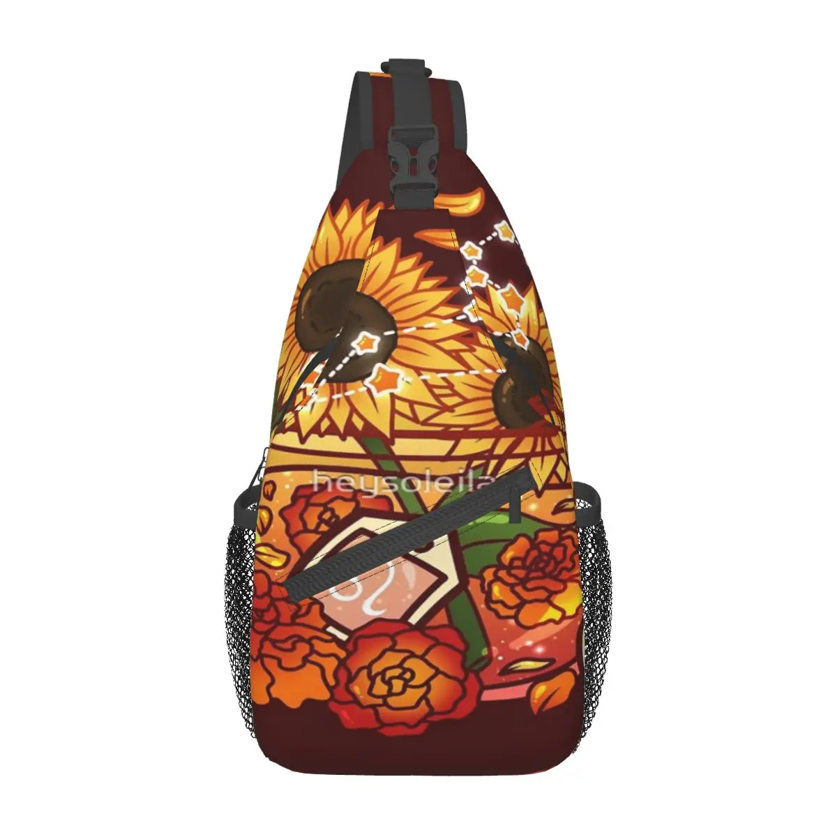 

Leo Zodiac Teacup Chest Bag Holiday With Zipper Mesh Bag Travel Nice gift Multi-Style