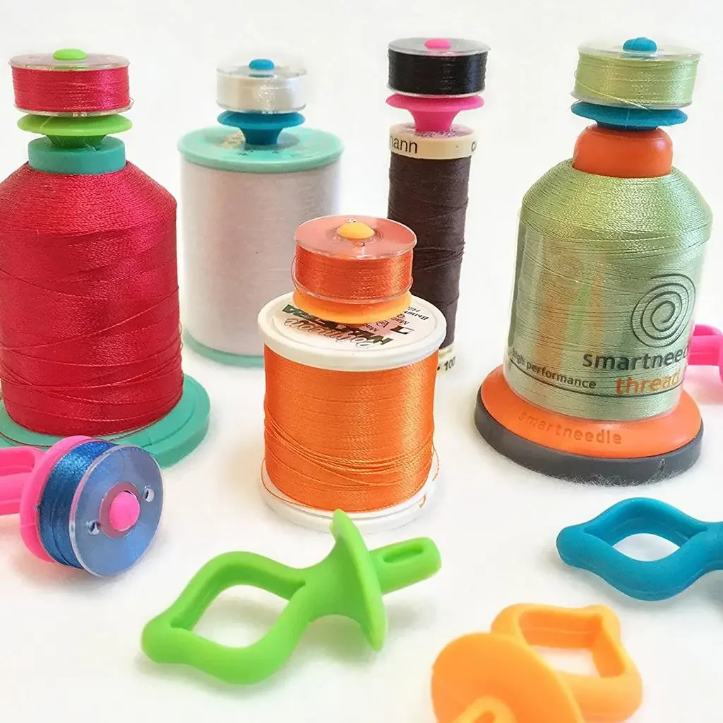 100 Pcs Thread Spool Huggers - Colorful Silicone Savers For Sewing & Quilting Threads