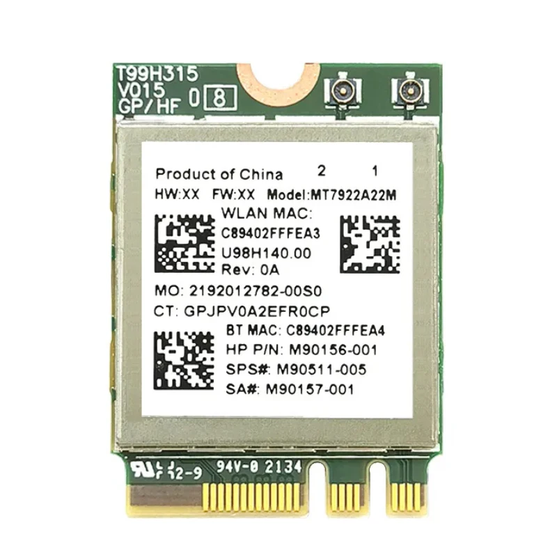 Cartão Lan sem Fio Wi-fi Mt7922 2400mbps 2.4g 5g 6g Dropship - Imagem 2