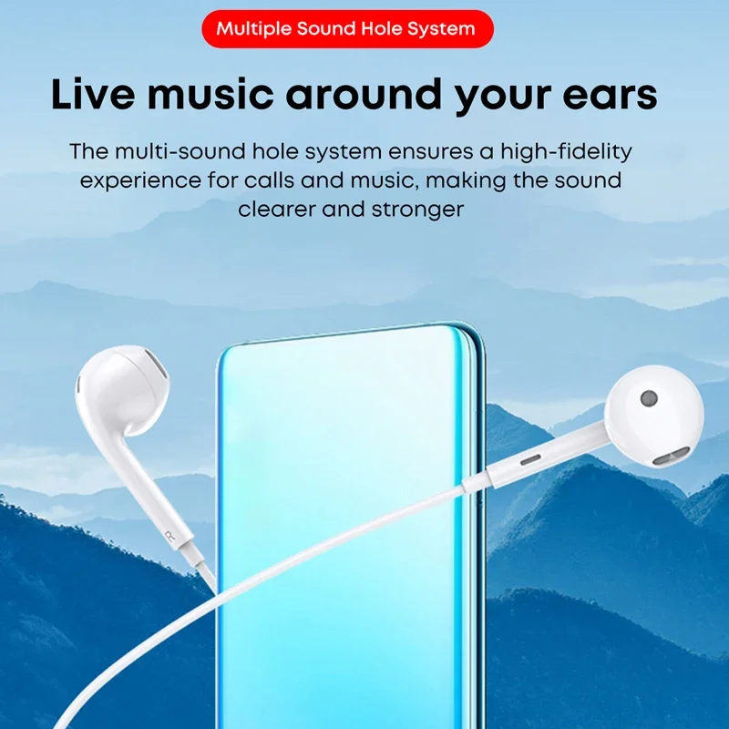 USB Type-c Earphones for Samsung Galaxy S23 S22 S21 S20 Plus Mic Control Stereo In-ear Microphone Wired Headphone 3.5mm Headset
