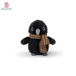 Colorful Soft Bird Plush Keychain Pendant Gift - About 11cm (Black crow krq)