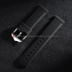 Universal Silicone Waterproof Watch Band - Versatile Rubber Wristband - 26mm (Black)