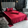 1pc Rayon Flat bed sheet Solid Color Simulated Silk BedSheet High Quality Gold Fitted Sheet Home Textile (without pillowcase) 4