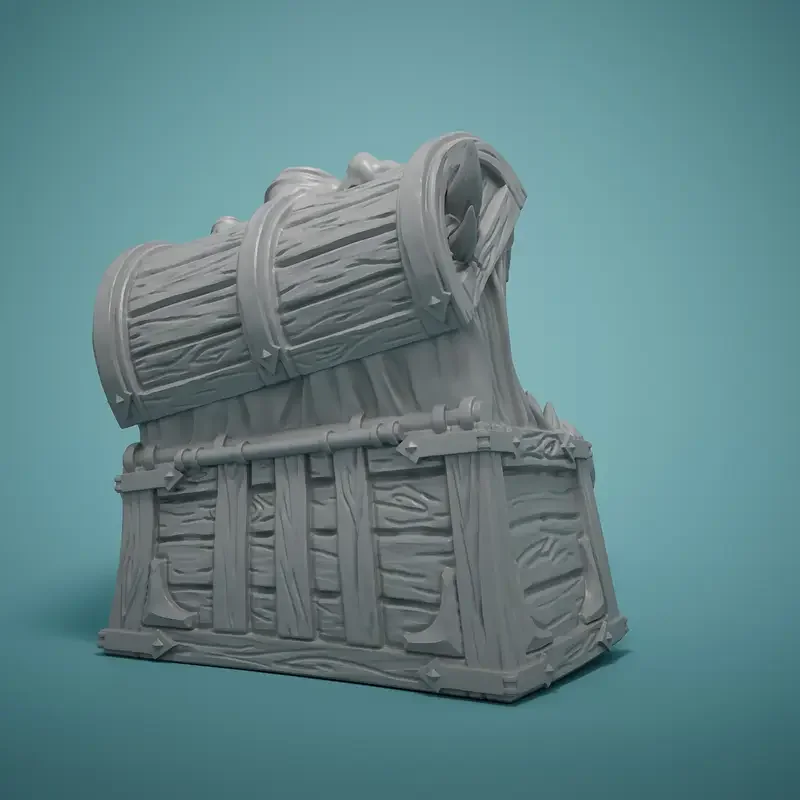 Durable ABS Resin 3D Printed Chest Mimic Miniature - Easy Paint, Perfect for D&D & Pathfinder Tabletop RPGs, Ideal Room Decor 5