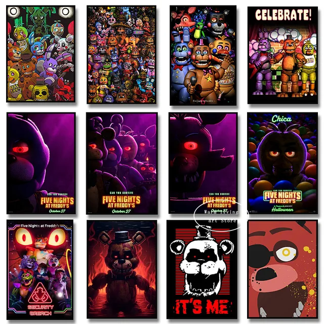 Fnaf Five-nights-At-Freddys Anime Poster Printing Decorative Canvas Painting Living Room Bedroom Study Wall Art Home Decor