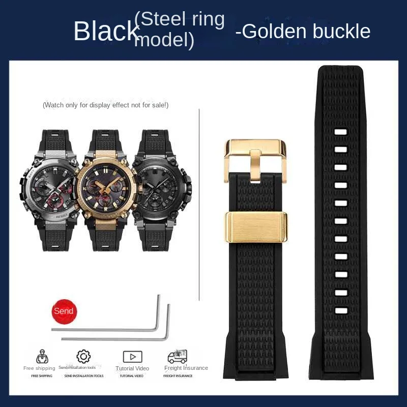 thumbnail image 1 of Correa de caucho MTG-B3000 para Casio G-SHOCK MTG-B3000B, pulsera de silicona de resina modificada, accesorios para reloj deportivo resistente al agua para hombre, 1 of 5