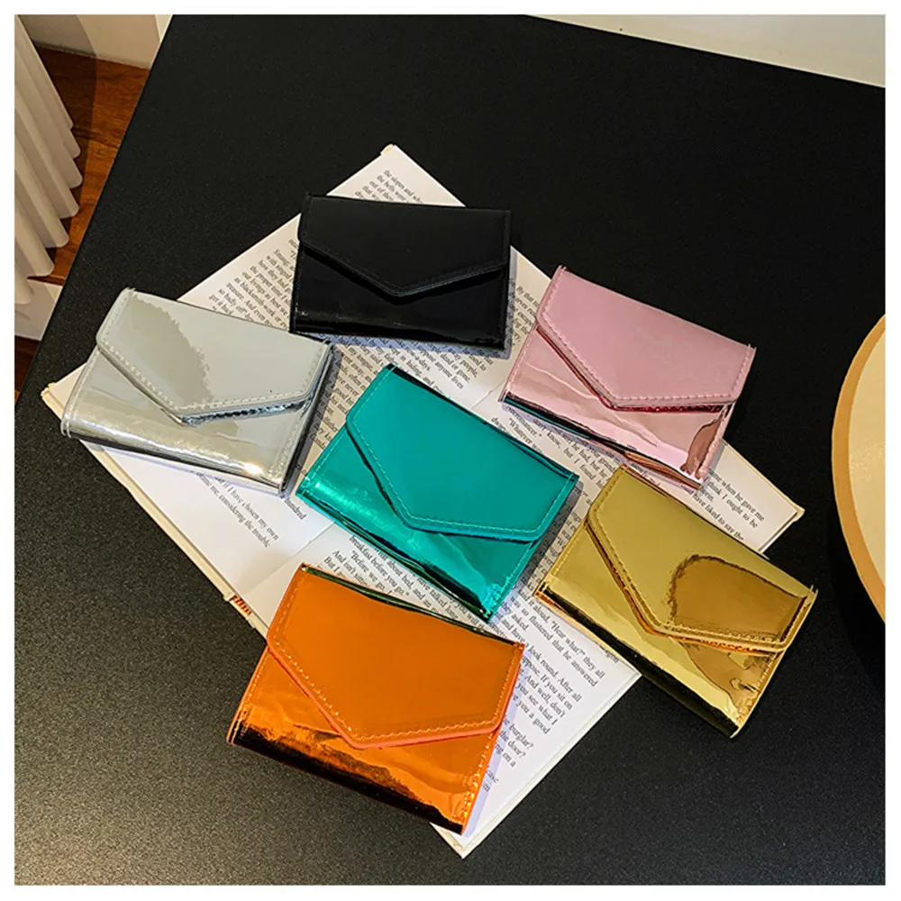 New Simple Lady Purse Wallet 2023 New Fashion Portamonete Da Donna Pu Leather Small Bags Card Bag Wallet Trend