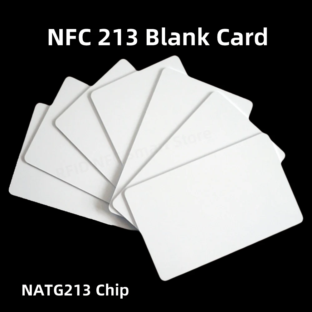 10/50pcs NFC Ntag216 Ntag215 Ntag213 White Card TAG ISO14443A RFID Cards Ntag 213 Chip for all NFC enabled phones 2