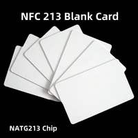 10/50pcs NFC Ntag216 Ntag215 Ntag213 White Card TAG ISO14443A RFID Cards Ntag 213 Chip for all NFC enabled phones 2
