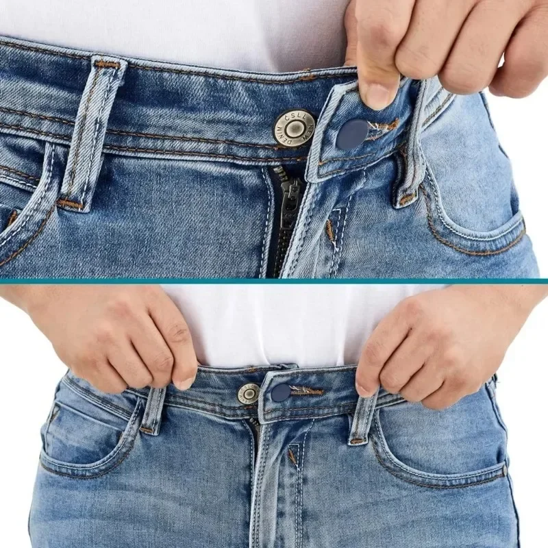 15mm/18mm 12pcs Pants Extender Buttons Flexible Waist Extenders for Jeans Pants for Women & Men Pregnancy Jeans Skirt 4