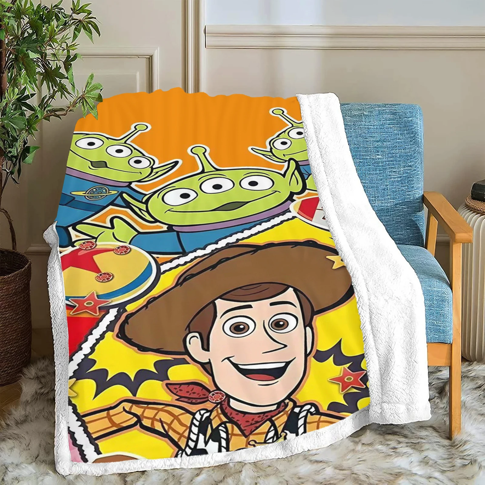 Couverture Polaire Toy Story Woody & Aliens - Douceur Magique