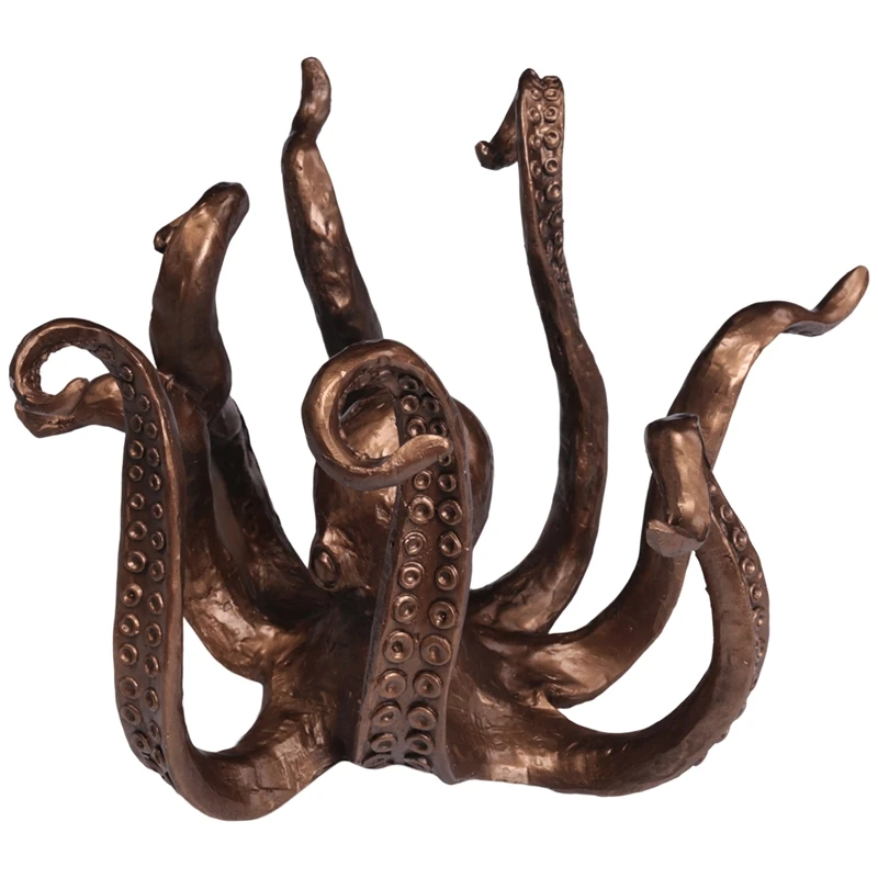 

Octopus Coffee Mug Holder Mug Holder Pendant Tea Cup Holder Vintage-Style Resin Octopus Table Topper Statue Ornament