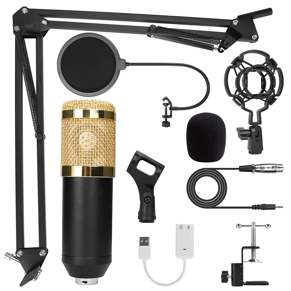 microfone bm 800 Studio Microphone Professional microfone bm800 Condenser Sound Recording Microphone For computer 